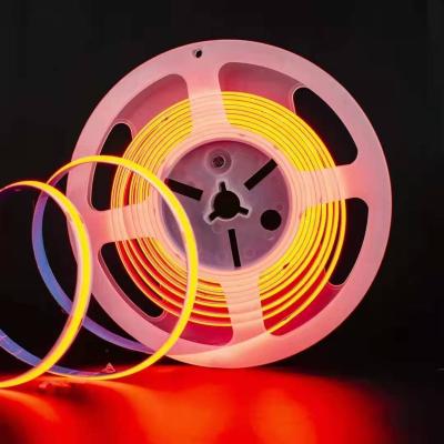 China Theme park new 12v 24v 12mm 630leds per meter rgb cob led flex strip for sale