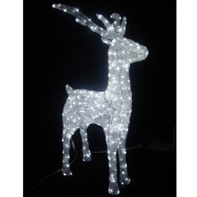 China Hot Sale 1m Height Street Decoration White Christmas Led Reindeer for sale