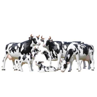 China Europe Large Outdoor Park Garden Decoration Resin Handwork Ornaments Simulation Fiberglass Sculpture Life Size Animal Cow for sale