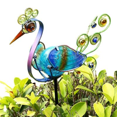 China Europe 2002 Personality Underground Insert Peacock Creative Lifelike Animal Sculpture Outdoor Park Garden Lawn Decoration for sale