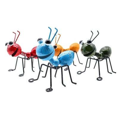 China Europe EU Certified Hot Amazon Sale Decor Metal Indoor Home Iron Ant Hanging Ornament 4 Pieces Garden Creative Outdoor Wall Decoration for sale