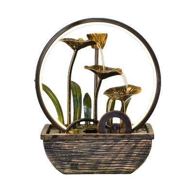 China World Interior Home Office Bedroom Decoration Craft Ornament 3 Tier Lighting Mini Desktop Fountain Waterfall for sale