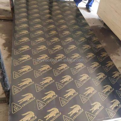 China 15.3mm 16mm Black film faced plywood crocodile phenolic board formwork for sale