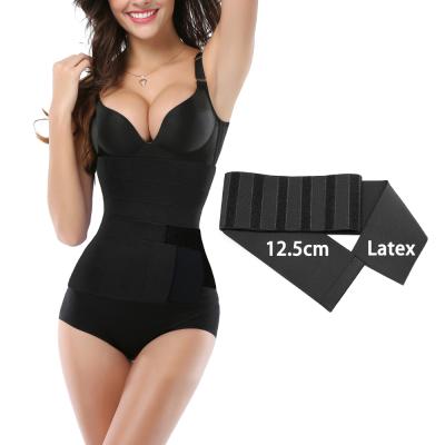 China Long Waist Trainer Belt Logo Private Label Elastic High Compression Belly Band Shaper Breathable Custom Stomach Wrap for sale