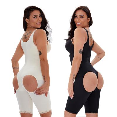 China Hot Selling Nude Black Open Bodysuit Breathable Latex Vacuum Butt Lifter Body Shapewear Women Waist Smmling Corset Shaper for sale