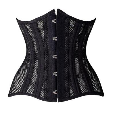 China Breathable New Design Four-season Waist Slimming Body Shaper Elegant Ladies Denim Stripe Victorian Luxury Corset Top for sale