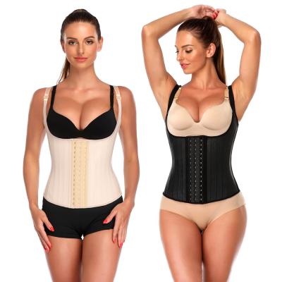 China Latex QUICK DRY Corset Hook Adjustable Strap Bustier Top Women Slimming Body Shapewear Waist Trainer Vest for sale