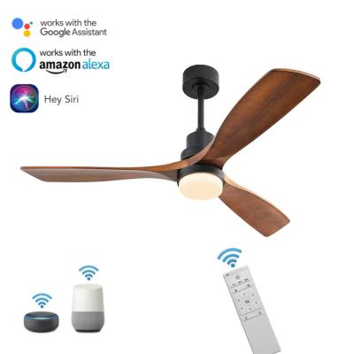 China AC Ceiling Fan Modern Product Decorative Remote Control Intelligent Remote Control Ceiling Fan With Light for sale