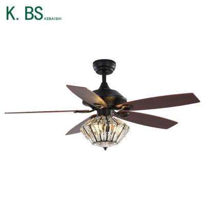 China Super Decorative Air Cooling Living Room Iron Air Fan Shine Indoor Led Ceiling Fan With Light for sale