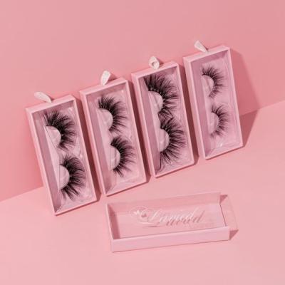 China Soft Eyelash Vendor Customized Pink Boxes Eyelashes With Fancy Box Mink 5d Tapered Eyelash Vendors for sale