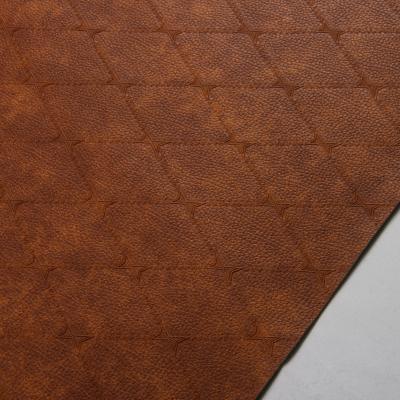 China Abrasion-resistant upholstery PVC leather leather with non-woven sofa vinyl backing leather fabric for upholstery for sale