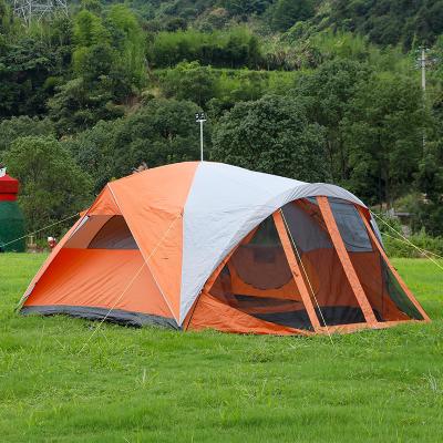 China Diagonal Bracing Type Double Layers Full Size Waterproof Family Outdoor Camping Glamping Tents for sale