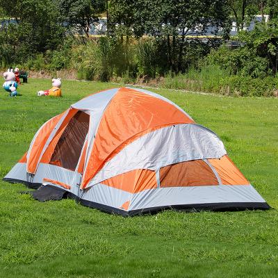 China Diagonal tying type lightweight double outer layers compact 4 season camping hiking tents with Carry Bag for camping and traveling for sale