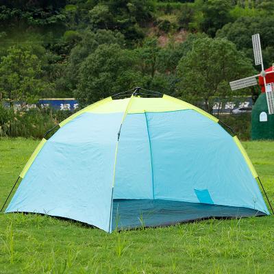 China Lightweight Large Space Outdoor Easy Folding Double Diagonal Tying Type UV Beach Fishing Tent for sale