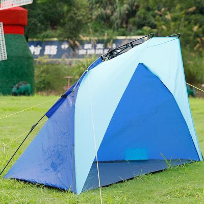 China Custom Made Outdoor Camping Portable Comfortable Durable Polyester Beach Tent Diagonal Tying Type for sale