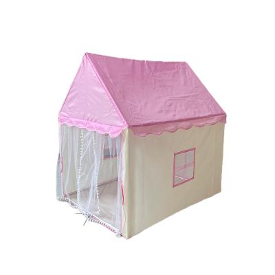 China Diagonal Tethering Type Indoor Pink Castillo Princess Girls Small House Shape Children Kids Castle Game Toy Tent for sale