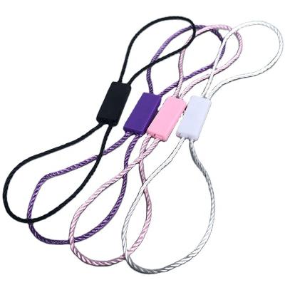 China [Double Plug Charm Viable Bracelet] Wholesale 1000 Hang Rope Lanyard Trademark Clothing Tag Double Rope 25cm Buckle Good Quality for sale