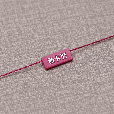 China Viable Cheap Garment String Seal Plastic Tag for sale