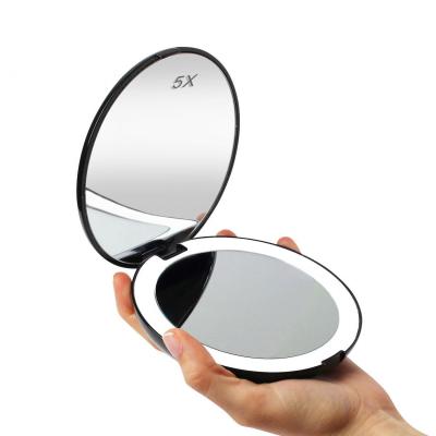 China Compact Pocket Led Makeup Mirror New Skin Care Products Double Sides Skyey For Travel for sale