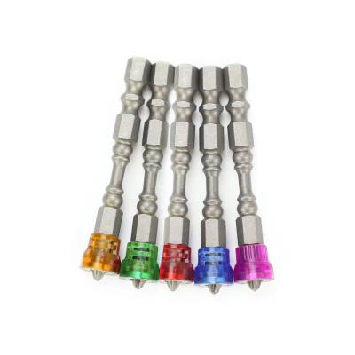 China Steel Material S2 Color Cross Circle Bit 5pc Magnetic Set , Magnetic Screwdriver for sale