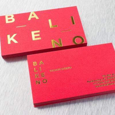 China paper & Luxury Soft Cardboard Material Standard Business Card With Gold Foil for sale