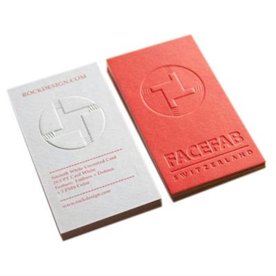 China paper & Custom Recycled Cardboard Standard Business Card With Embossed for sale