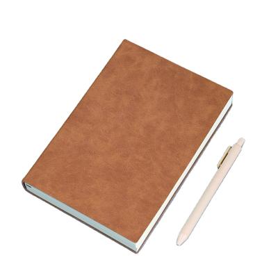 China Professional Custom Leather Notebook Europe Logo Printed Hard Cover Notebook For Gift for sale