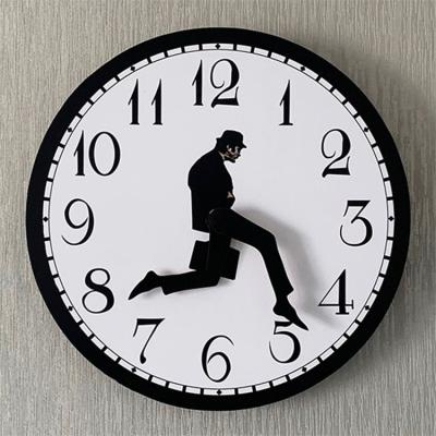 China Antique Style 12 Inch Department Of Walks Silly Interesting Wall Clock A Wall Clock For Bedroom Kitchen Living Room Novelty Home Decor for sale