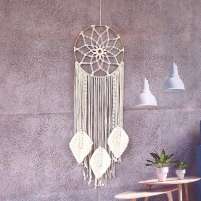 China Large Macrame Bohemian Dream Catcher Boho Wall Hanging Decor Woven To Feather Handmade Dreamcatcher Tassels Decoration for sale