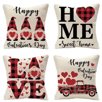 China Anti-Static Valentines Day Tile Covers 18x18 Inch Tile Cases Decorative Cushion Cases Cushion Cover for sale