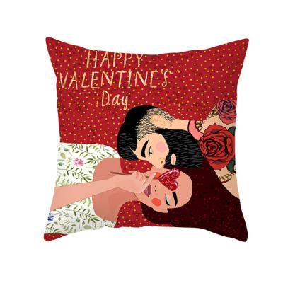 China Anti Static Decorative Velvet Tile Cases Valentines Cushion Cover For Couch Sofa Bed for sale