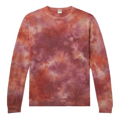 China Custom Soft Dye Sweaters Paradise Tie Multicolor Sweater Classic Anti-Wrinkle Classic Cashmere Sweater Men Multicolor for sale