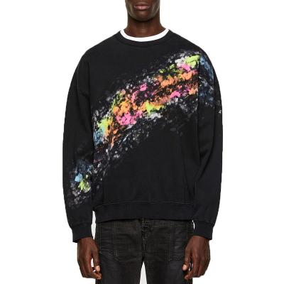 China Anti-Wrinkle OEM Factory Dye Dyed Rainbow Logo Sweatshirt Custom Sweatshirt Oversized Sweatshirt Crewneck for sale