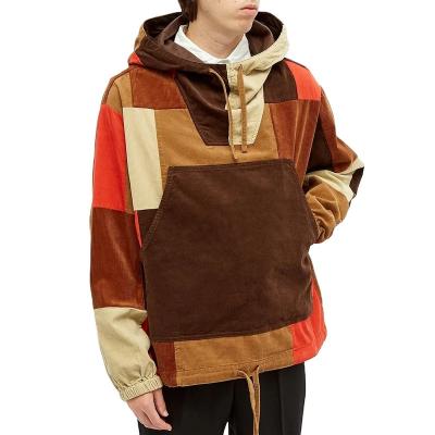 China Custom OEM High Quality Wholesales Anti-wrinkle Fashion Multicolor Corduroy Men's Cotton Work Patch Hoodie Sweatshirts for sale