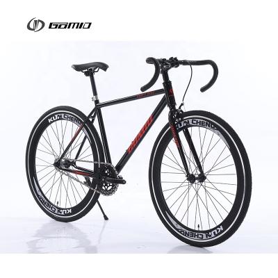 China GOMID Fixed Gear Bike Custom Track Bike Bisiklet KENDA TIRE Single Speed Racing Bike Bicicletas Flip Flop Hub Gear Ciclo à venda