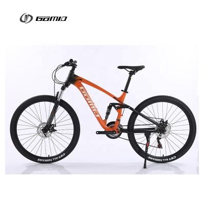 China Custom OEM Fahrräder Legierung Weichschwanz Fahrrad GOMID Vollfederung Mountainbike Bisiklet 4 Link SHIMANO Getriebe Rad zu verkaufen