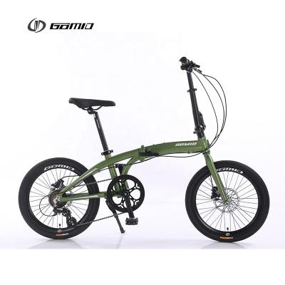 China Bicicleta plegable personalizada SHIMANO kit de engranajes ciclo hidráulico freno de disco bisiklet GOMID bicicleta plegable de la ciudad aleación de aluminio en venta