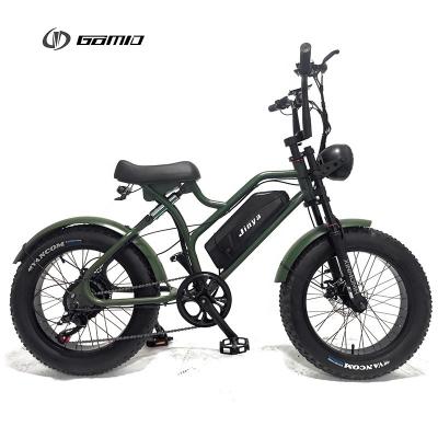 China 31-60km Electric Bicycle Full Suspension Retro Vintage E-Bikes With 500w 48v Fat Tire for sale