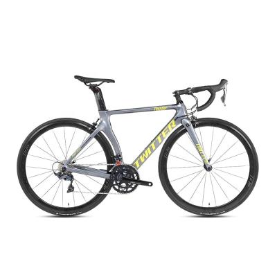 China 700c 25c Carbon Road Bike Carbon Fiber Frame Roadbike 22 Speed Fiets voor mannen Bruto gewicht 14 kg Certificaat ISO9001 Te koop