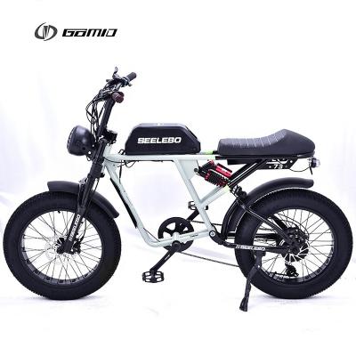 Cina Motore elettrico a moto di alta potenza 500w 750w 1000w E-bike GOMID Retro Bicicleta a pneumatici elettrici a gomma grassa con ruota 20 * 4,0 pollici in vendita