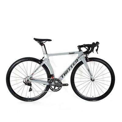 China 700c 25c Carbon Fiber Frame Road Bike für Männer mit V-Bremse und 22-Geschwindigkeits-Groupset Lastkapazität 120kg ConfRev R7000-22S zu verkaufen