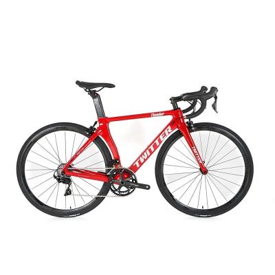 China Men's V Brake Carbon Fiber Road Bike with Shimano 105/R7000-22S Derailleur Lever and 22 Speed on Carbon Frame 700c for sale