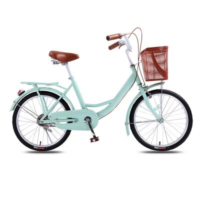 China Material de estrutura de aço carbono Bicicleta infantil 20 24 polegadas City Bike para mulher Bicicleta infantil personalizada OEM Bicicleta Retro de lazer à venda