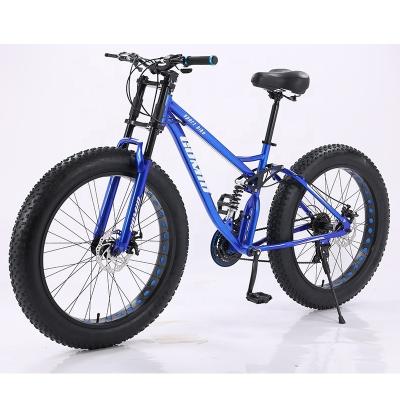 China Estrutura de aço carbono 26 polegadas neve Suspensão completa Mountain Bike pneu gordo Ciclo bicicleta de neve para entusiastas de esportes de inverno à venda