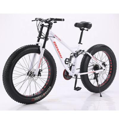 China Fat Tire Bike Fatbike Cruiser personalizável Snow Full Suspensão Mountain Bike Bicicleta de praia Bicicleta Soft-tail Frame 21 velocidade à venda