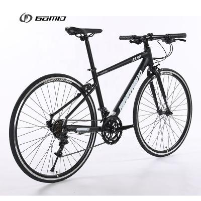 China GOMID Alloy Road Custom Bicycle 700c Hybrid Road Bike With Simulated Carbon Fiber Frame for sale