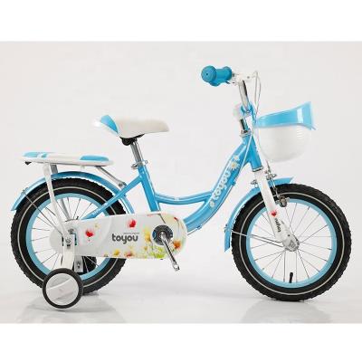 China Customization 12 14 16 18 Inch Children Bike With Training Wheels And Color Matching Plastic Basket for sale