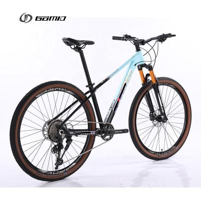 China Bicicleta de montanha com garfo com fechamento a ar controlado por fio para homem Frame de liga de alumínio Bicicleta personalizada Shimano 12 velocidades à venda