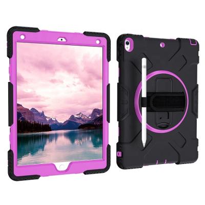 China JGX Silicone Rubber Child Friendly Universal Cover With Hand Strap iPad Pro 10.5 Inch Three Layer Tablet Case for sale