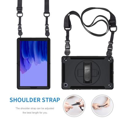 China Case with Kickstand Hybrid Drop Rugged Protective Shockproof Cover for Samsung Tab A7 Tablet Cover Shell for T500/T505 with Shoulder Strap for sale